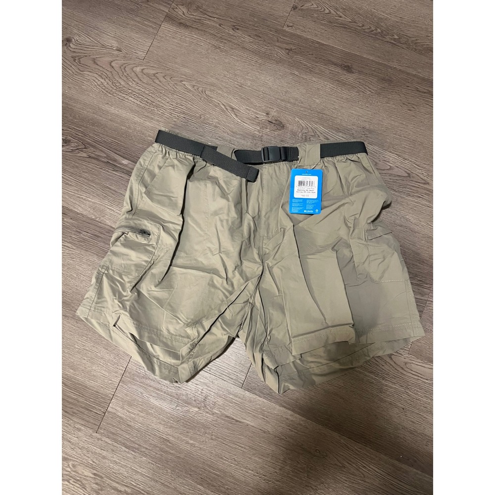 Columbia Sandy River II Cargo Shorts Womens 1X Khaki Tan Hiking 6in Inseam NEW